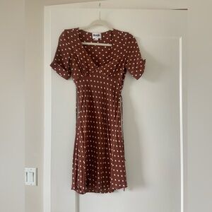 Rouje Aurore Dress- Brown Polka Dot